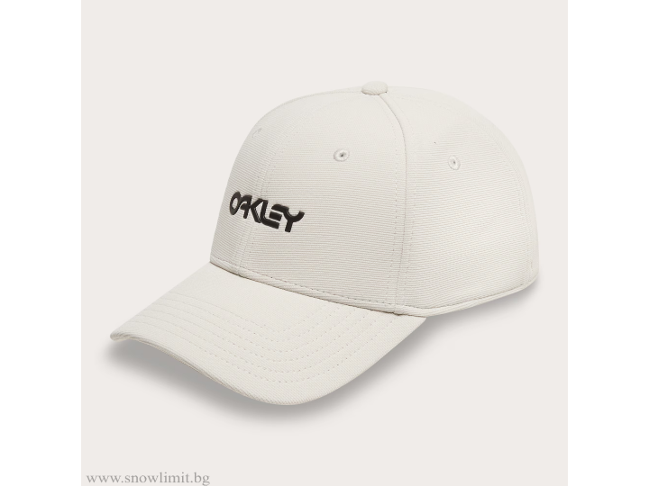 OAKLEY-шапка-6 PANEL STRETCH METALLIC HAT-MIST/BLACK