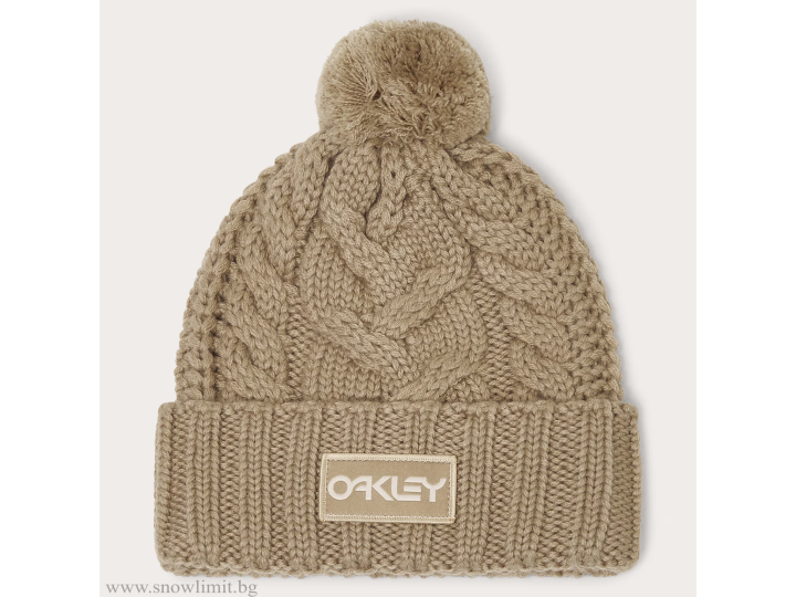 OAKLEY-шапка-HARPER POM BEANIE-PEBBLE