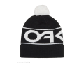 OAKLEY-шапка-FACTORY CUFF BEANIE-Black-White logo