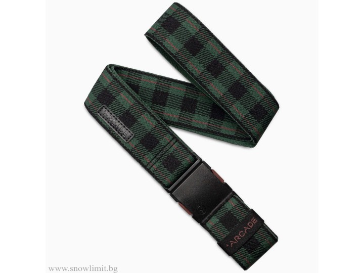 Колан-ARCADE-PLAID-Emerald/Wine