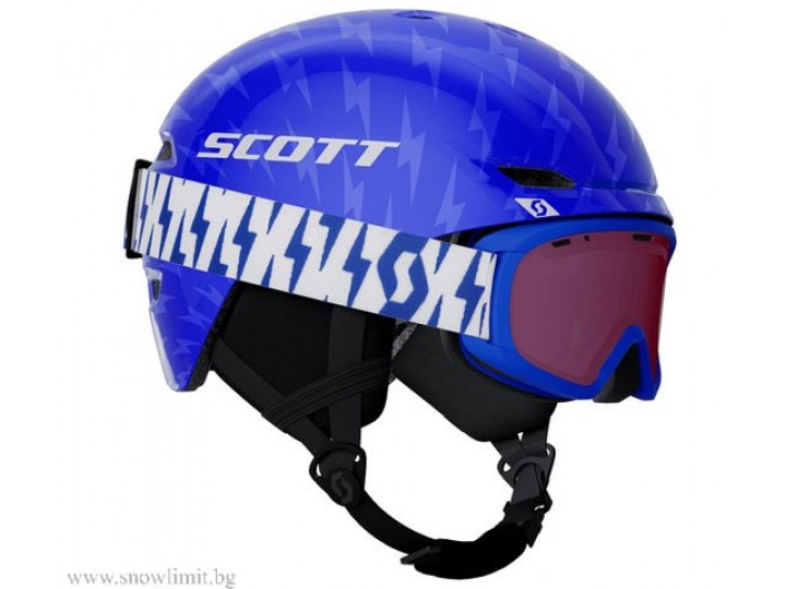 Каска-SCOTT-КОМПЛЕКТ С МАСКА-HLMT KEEPER 2+GOGGLE JR-Royal Blue