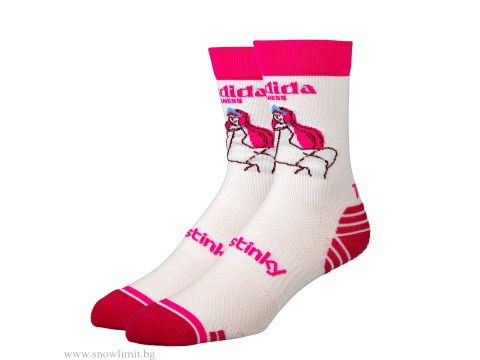 Чорапи-STINKY-SPORT-BENDIDA-White/Pink