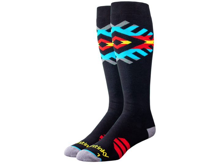 Чорапи-STINKY-Snowboard/Ski-TRIBAL-BLACK/TEAL