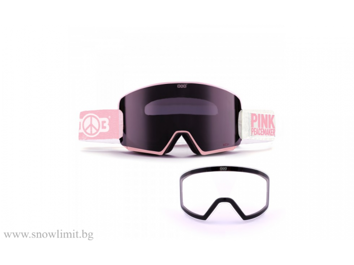 маска-BOB-239-PINK PEACEMAKER GOGGLES HCS+Clear Lens